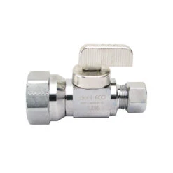 DAHL 111-53-31-BAG 1/2 FIP X 3/8 OD CP STRAIGHT STOP W/ QUARTER TURN HANDLE LEAD FREE