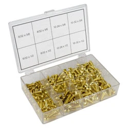 ASST BRASS BIBB SCREWS