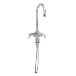 CHICAGO FAUCET 50-ABCP SINGLE HOLE H/C FAUCET WITH GOOSENECK SPOUT