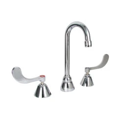 CHICAGO FAUCET 786-GN1AE3ABCP 8" ADA GOOSENECK FAUCET WITH 4" HANDLES
