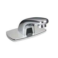 SLOAN EBF615-4 OPTIMA PLUS 0.5 GPM LAV FAUCET WITH 4" BASE PLATE