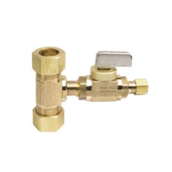 DAHL 33-2211 ANGLE STOP VALVE (BALL TYPE) - 5/8 OD X 5/8 OD X 1/4 OD