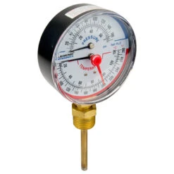 LEGEND VALVE T-825 1/2” MNPT BOTTOM MOUNT EXTENDED PROBE TEMP & PRESSURE GAUGE (60-280°F)