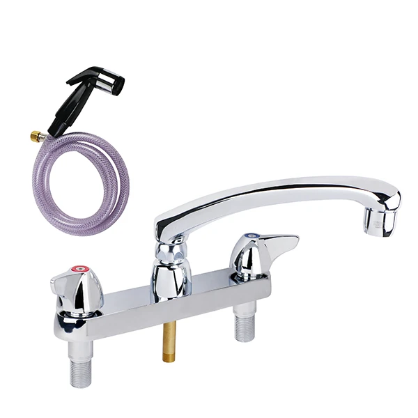 CHICAGO FAUCET 51189 8" KITCHEN FAUCET W/ 8" SPOUT & SPRAY