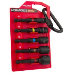 MEGAPRO 9BP-I-HNDA 2” IMPACT NUT SETTERS 5-PC ASSORTMENT