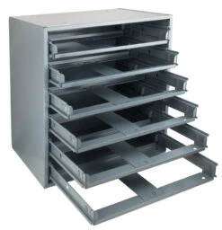 6 COMP STEEL SLIDE RACK