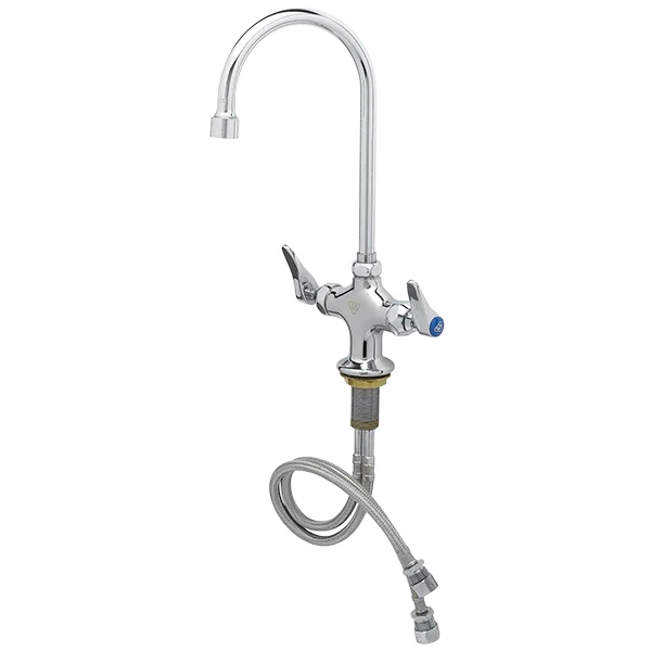 T & S BRASS B0300-VR SINGLE HOLE, TWO HANDLE PANTRY FAUCET W/ GOOSENECK SPOUT-VANDAL RESISTANT - Image 2