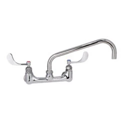 T & S BRASS B0290-04 8” WALL MT BIG FLOW FAUCET W/ 12” SPOUT & 4” WING HANDLES