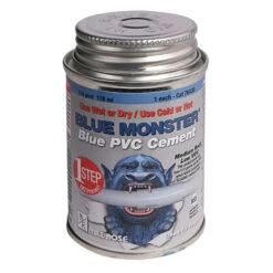 MILL-ROSE 76032 1/2 PINT / 8 FL OZ BLUE MONSTER PVC CEMENT