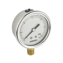 TRERICE D82LFB2502LA140 2.5" 0-300 LIQ FILLED PRESSURE GAUGE