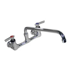 ANTIMICROBIAL WALL MT FAUCET W/18" SPOUT