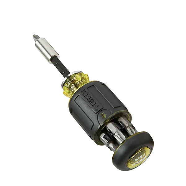 KLEIN TOOLS 32308 8-IN-1 MULTI BIT ADJUSTABLE STUBBY SCREWDRIVER - Image 3