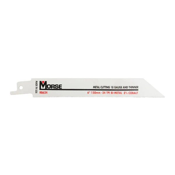 M. K. MORSE RB624T05 6" BI METAL SAWS ALL BLADE 24 TPI
