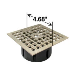LOCKING DRAIN GRATE SQUARE NICKEL BRONZE - REPLACES ZURN