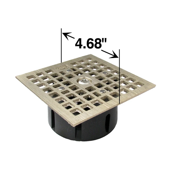 LOCKING DRAIN GRATE SQUARE NICKEL BRONZE - REPLACES ZURN