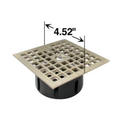 LOCKING DRAIN GRATE SQUARE NICKEL BRONZE - REPLACES JOSAM
